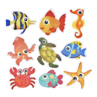 Ocean Animal Cartoon Non-Slip Bathtub and Shower Stickers for Bathroom Safety