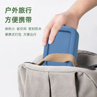 Silicone Double-Layer Travel Soap Box with Lid, Sealed and Thickened