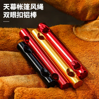 Aluminum Alloy Tent Guy Line Adjuster and Stake Kit for Outdoor Camping