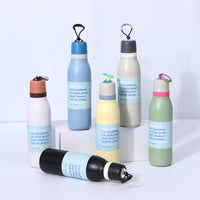 Minimalist Macaron Stainless Steel Insulated Water Bottle with Handle