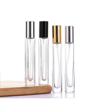 10ml Portable Square/Round Glass Perfume Atomizer Bottle with Press Spray