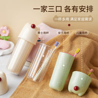 3-in-1 Portable Travel Toothbrush Holder and Mouthwash Cup Set