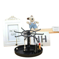 Rotating Jewelry Organizer Stand for Earrings, Necklaces, Bracelets, and Hair Ties