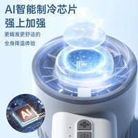 Portable Semiconductor Cooling Handheld Fan with Ice Compress Function