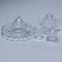 1:12 Dollhouse Miniature Glass Teapot and Coffee Cup Set