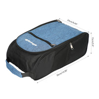 Golf Shoe Bag Nylon Zipper Closure Breathable Mesh Portable Sports Footwear Carrier