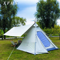 Pyramid Tent Outdoor Camping Tarp 2-in-1 for Park Picnic Family Travel