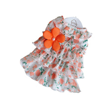 Pet Dog Cat Floral Pleated Princess Dress for Spring/Summer, Anti-Shedding Apparel