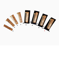8-Note Crystal Chime Set with Wooden Base, Clear Sound, Long Sustain