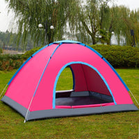 Automatic Pop-Up Camping Tent for 2-4 People, UV Protection, Waterproof, Outdoor Beach Shelter