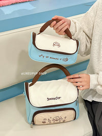 Portable Large Capacity Cosmetic Bag for Travel with Makeup Brush Storage