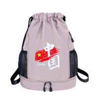Unisex Drawstring Sport Backpack with Large Capacity for Hiking and Gym