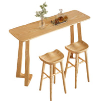Nordic Solid Wood Dining Table, Small Household Bar Table, Window Bar, Homestay Wall Bar Table and Chair Set