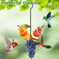 Hanging Fruit Vegetable Bird Feeder with Iron Hook for Wild Birds