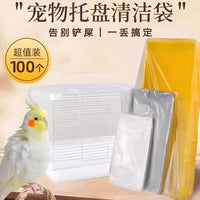 Disposable Pet Pan Liners for Rabbit Dog Cage Bird Cage, Thickened Plastic Waste Bags