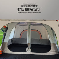 Alltel Outdoor Double-Layer Waterproof Camping Tent with Two Rooms and Living Area