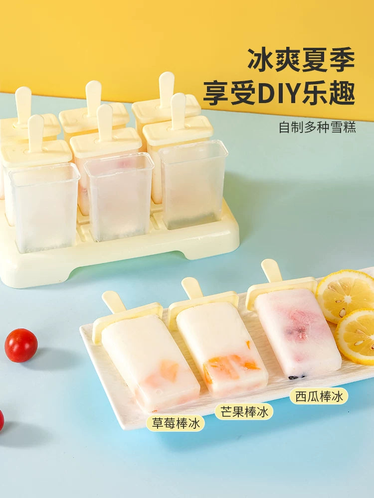 Food-Grade Ice Pop Molds for Homemade Frozen Treats, Reusable Ice Cream Bar Maker for Kids and Adults