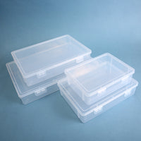 Clear PP Plastic Storage Box with Lid for A4 Documents and Stationery