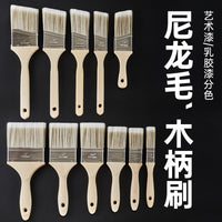 Angled Paint Brush with Wooden Handle for Art, Latex, and Oil Paints - Edging and Trimming Tool