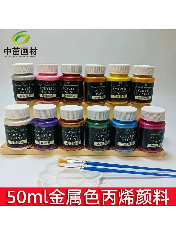 Zhongzhuo Acrylic Paint Set for Glass, Fabric, Wall Art, and Hand-Painted Clothing