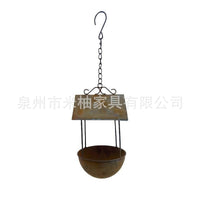 Rustic Iron Hanging Bird Feeder for Outdoor Garden & Patio Decor