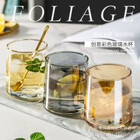 Whiskey Glass Set with Colorful Iridescent Finish - Home & Hotel Beer and Mouthwash Tumblers