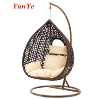Modern Minimalist Hand-Woven Teardrop Hanging Basket Chair for Indoor/Outdoor Use