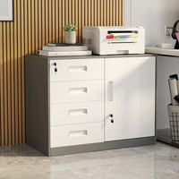5-Drawer Metal Filing Cabinet for Office Documents and Tools