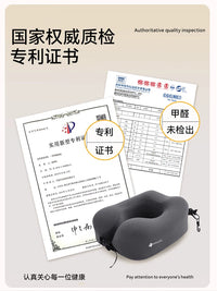 Jueqingsong Memory Foam U-Shaped Travel Neck Pillow with Hood
