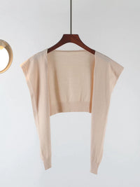Lightweight Knit Shawl Cardigan for Women - Spring/Summer Tie-Front Cape Scarf