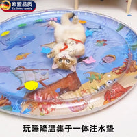 Inflatable Water Pet Cooling Mat for Cats and Dogs, Summer Play and Sleep Pad
