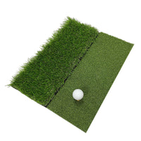 PGK Indoor Golf Hitting Mat 40x50CM Multi-functional Foldable Practice Mat with Long and Short Grass