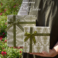 Green Square Forest-Themed Empty Gift Box for Birthday, Souvenirs, Bridesmaids