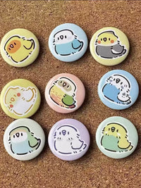 Cute Mini Parrot Badge Brooch Pin Set for Bags and Clothing