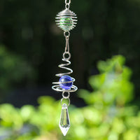 3D Spiral Crystal Suncatcher Wind Chime Pendant for Home Decor & Meditation