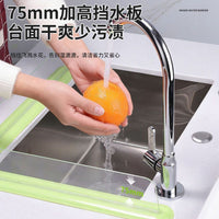 Kitchen Sink Splash Guard for Washing Basins and Laundry Tubs, Anti-Splash Baffle