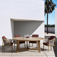 Outdoor Solid Teak Wood Dining Set for Patio Garden Balcony