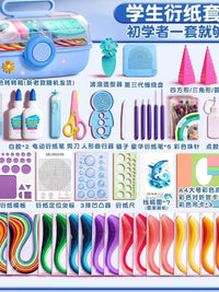 36-Color Quilling Paper Strips Set with Tools and Storage Box for Students