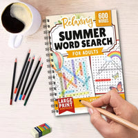 Summer Word Search Puzzle Book - Over 600 Words for Relaxation & Stress Relief