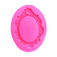 European Palace Embossed Photo Frame Silicone Mold for Fondant Cake Decorating, Aromatherapy Plaster, Resin Crafts