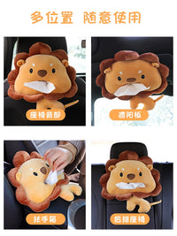 Creative Car Tissue Box Cartoon Hanging Type Multi-functional Armrest Sun Visor Tissue Holder