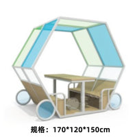 Kids Outdoor Colorful Light and Shadow Wooden Playhouse Kindergarten Science Experiment Art Exploration Role Play Leisure House