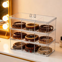 Acrylic Storage Box for Bracelets, Jewelry, and Prayer Beads - Multi-layer Display Case
