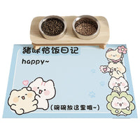 Pet Cat Dog Feeding Mat Diatomaceous Earth Absorbent Stain-Resistant Easy-Care Placemat Non-Slip Splash-Proof Floor Mat
