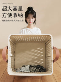 Foldable Laundry Hamper with Wheels and Lid, Large Capacity Dirty Clothes Basket for Bathroom and Bedroom