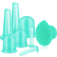 Silicone Cupping Set for Facial and Body Massage, Vacuum Suction Cups, 4-Piece Set
