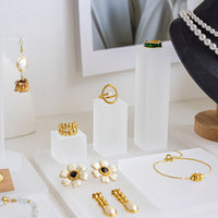 Acrylic Jewelry Display Stand for Necklaces and Earrings, Countertop Showcase Organizer