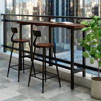 Outdoor American Style Solid Wood Bar Table Set for Balcony Patio