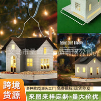 Solar/Battery Powered Bird Feeder with Swing, Outdoor Hanging Decoration for Garden and Yard