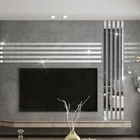 Acrylic Mirror Wall Stickers Decorative Trim for Living Room TV Background